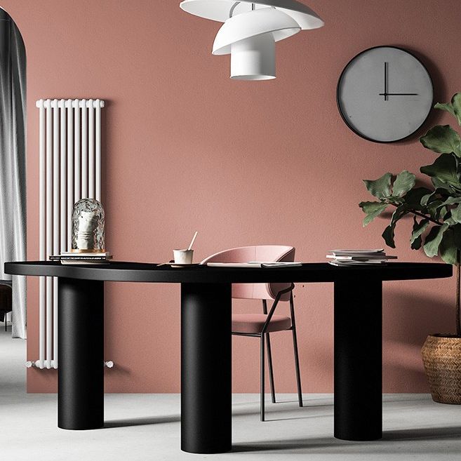 Working Table Solid Freeform Solid Wood Working Table Industrial Office Table with 3 Legs