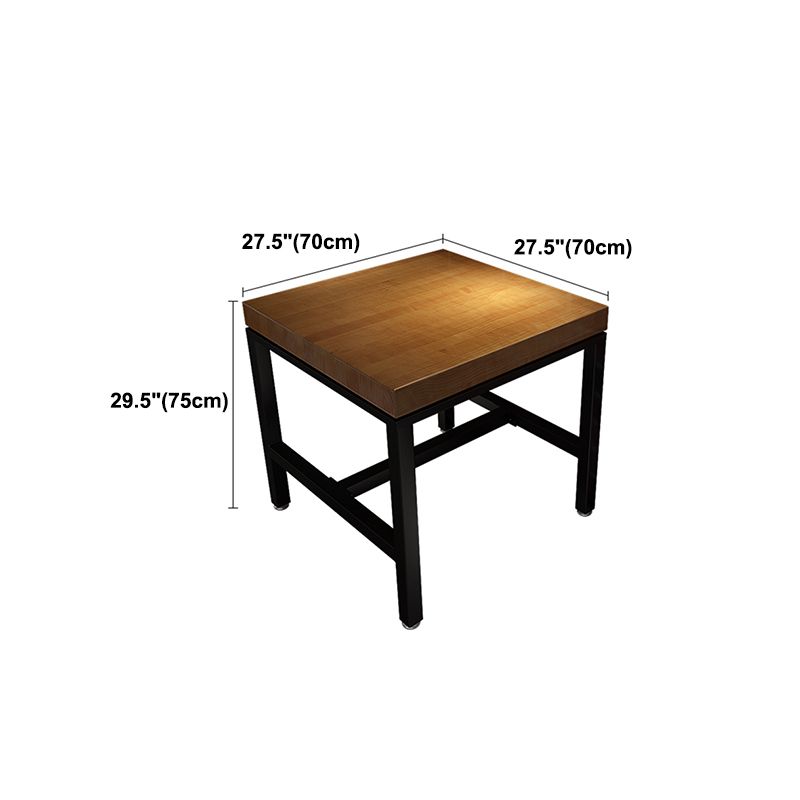 Industrial Pine Wood Table for Restaurant Dining Table with Trestle ...