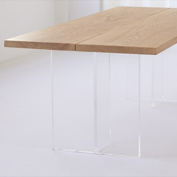 Modern Pine Wood Table for Restaurant Rectangle Dining Table with ...